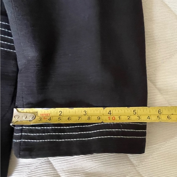 Zara black rayon blend short blazer jacket 3/4 sleeves collar two pockets US 10 - Picture 15 of 15